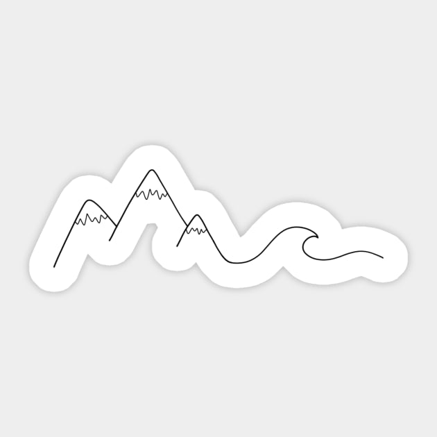 Mountain Wave Sticker by katielavigna